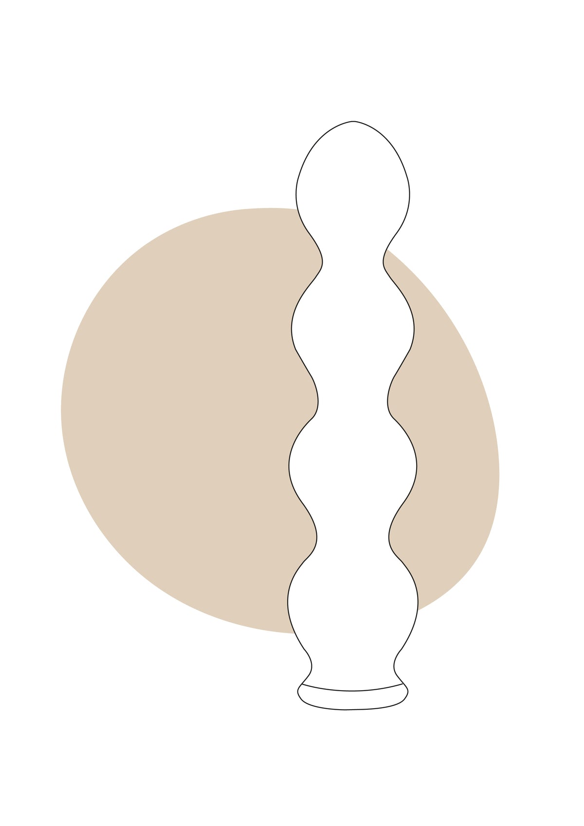 objet de bien-être en bois, forme vague naturelle